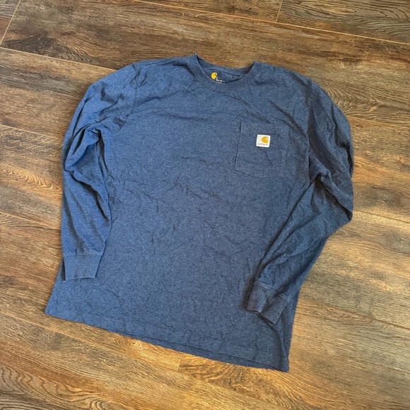 Carhartt Other - Carhartt Force Men's Long Sleeve Pocket T-Shirt Relaxed Fit Gray Size Large